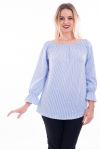 BLOUSE RAYEE KRALEN 7009 BLAUW