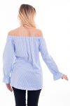 BLOUSE RAYEE KRALEN 7009 BLAUW