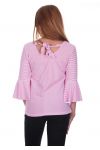 BLOUSE RAYEE TERUG OP TE BOUWEN 5078 ROOD