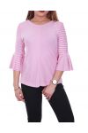 BLOUSE RAYEE TERUG OP TE BOUWEN 5078 ROOD