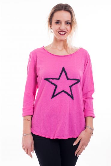 CAMISETA STAR 6093 FUSHIA