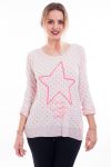 T-SHIRT MIT STERN 9098 PINK