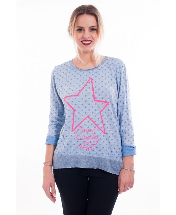 CAMISETA STAR 9098 AZUL