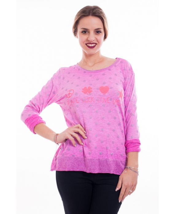 T-SHIRT P. L. L. D 6096 FUSHIA