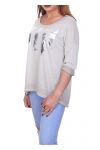 T-SHIRT FLOCAGE 7018 BEIGE