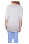 T-SHIRT FLOCAGE 7018 BEIGE