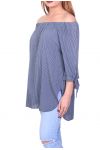 TUNIC SHOULDERS DENUDEES 4048 BLUE