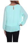 BLOUSE SUPERIMPOSED GREEN PASTEL S9021