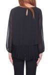 BLOUSE SUPERIMPOSED BLACK S9021