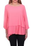 BLOUSE SUPERIMPOSED CORAL S9021