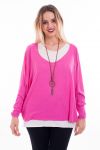 T-SHIRT 2 PEZZI + GIOIELLO 7006 FUSHIA