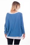 T-SHIRT 2 STUKS + JUWEEL 7006 BLAUW