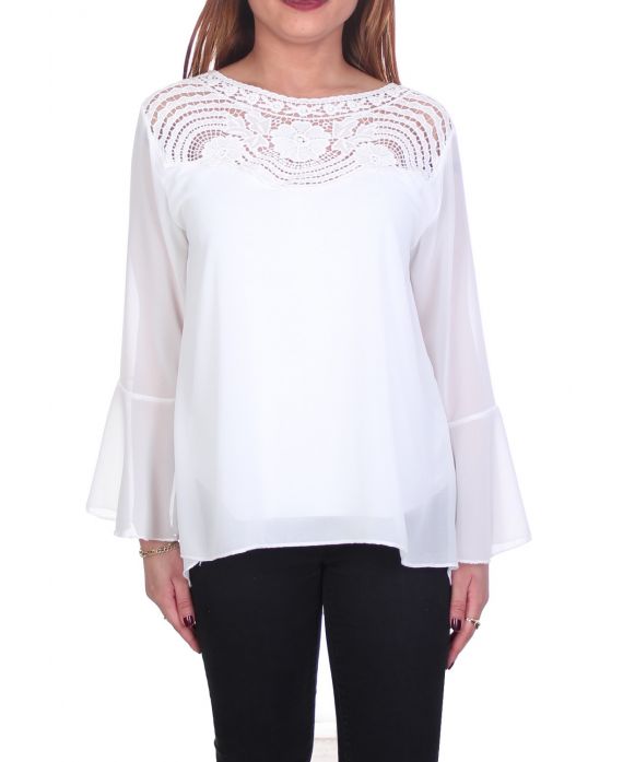 BLOUSE DENTELLE 5088 BLANC