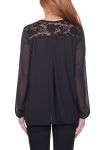 BLOUSE LACE ZIP 5089 ZWART