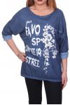 T-SHIRT BEFLOCKUNG 4053 BLAU