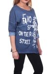 T-SHIRT BEFLOCKUNG 4053 BLAU