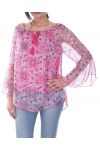 TUNIC CLOAK PRINTED 7022 FUCHSIA