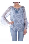 TUNIC CLOAK PRINTED 7022 BLUE