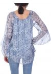 TUNIC CLOAK PRINTED 7022 BLUE