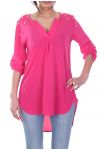 TUNIC BEADED 7024 FUSHIA