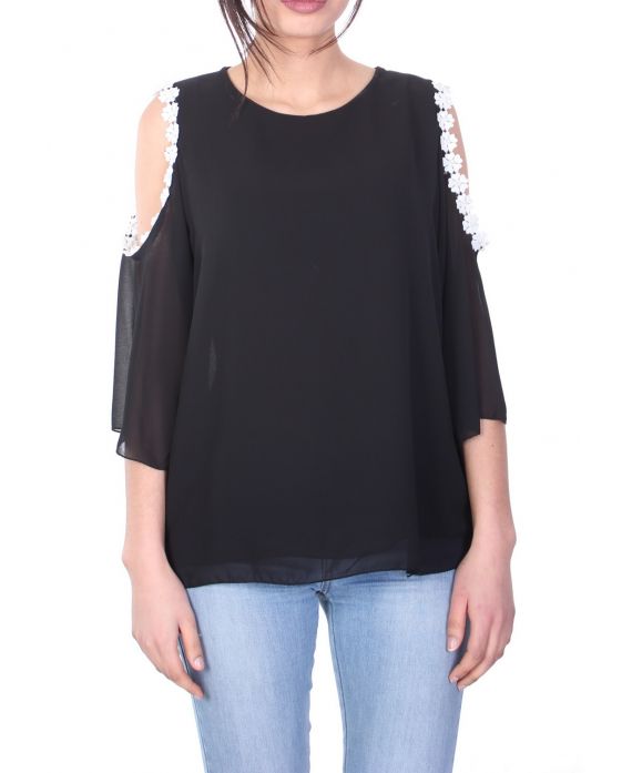 TOP EPAULES OUVERTES 7028 NOIR