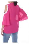 TOP EPAULES OUVERTES 7028 FUSHIA