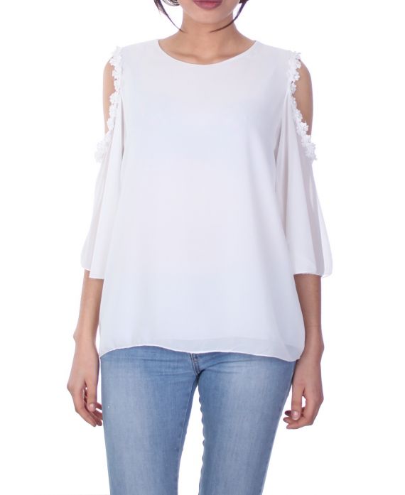 TOP EPAULES OUVERTES 7028 BLANC