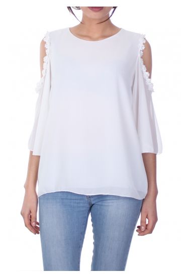 TOP EPAULES OUVERTES 7028 BLANC