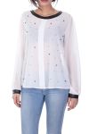 BLOUSE PERLES 7027 BLANC