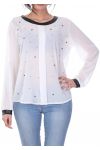 BLUSA DE CUENTAS 7027 BLANCO