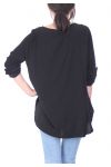 TUNIQUE FLOCAGE CLOUTEE 7031 NOIR