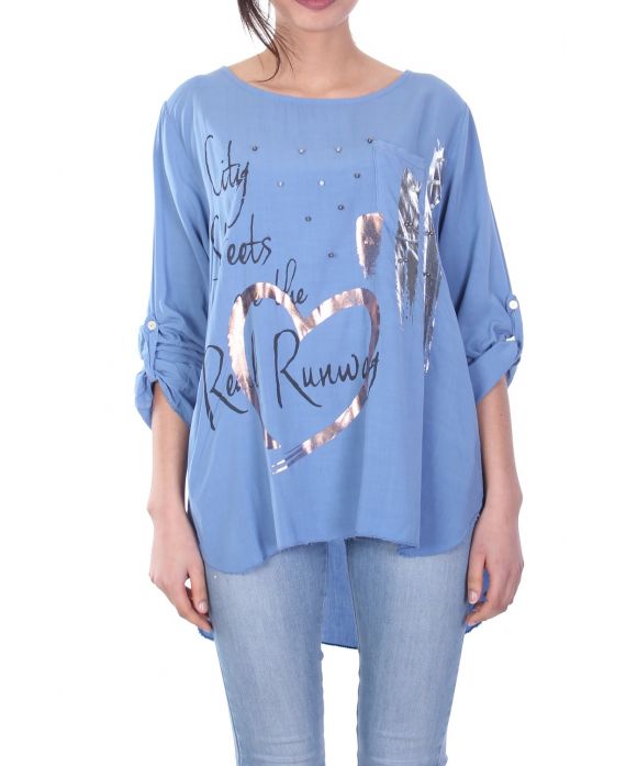 TUNIEK MASSAAL CLOUTEE 7031 BLAUW