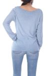 T-SHIRT ETOILE EFFET METALISE 7033 BLEU