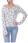 T-SHIRT A POIS EFFETTO METALISE 7034 BEIGE