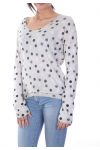 T-SHIRT A POIS EFFETTO METALISE 7034 BEIGE