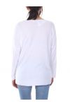 T-SHIRT PIANTE COME IL TRIFOGLIO EFFETTO METALISE BIANCO