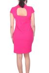 DRESS PETER PAN COLLAR BEADED 7025 FUSHIA