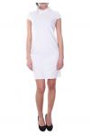 ROBE COL CLAUDINE PERLES 7025 BLANC