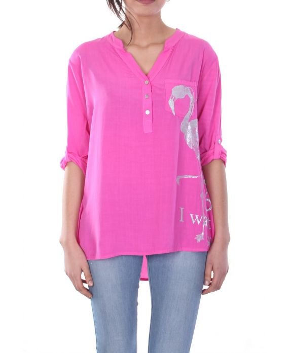 TUNIC SCRIPTURES 7029 FUSHIA