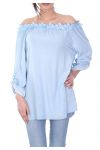 TUNIC SHOULDERS DENUDEES 7030 BLUE