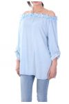 TUNIC SHOULDERS DENUDEES 7030 BLUE