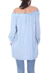 TUNIC SHOULDERS DENUDEES 7030 BLUE