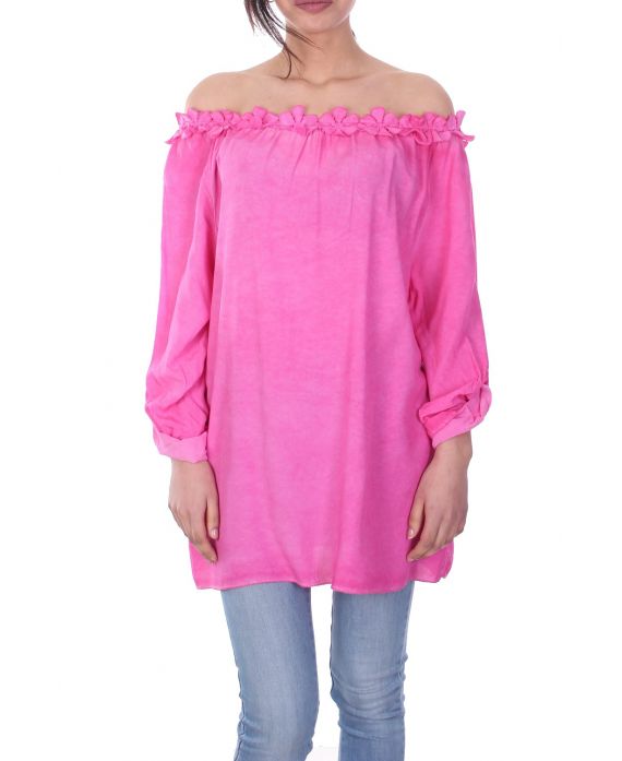 TUNIC SHOULDERS DENUDEES 7030 FUSHIA