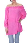 TUNIC SHOULDERS DENUDEES 7030 FUSHIA