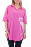 LARGE SIZE TUNIC SCRIPTURES 7000 FUSHIA