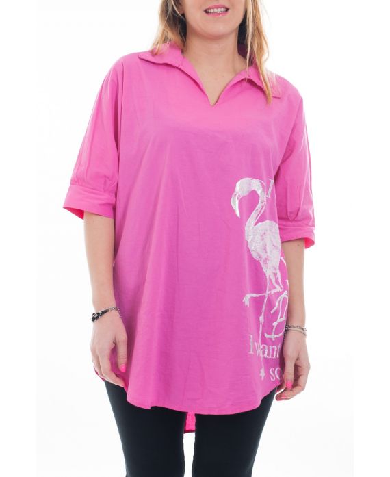 LARGE SIZE TUNIC SCRIPTURES 7000 FUSHIA