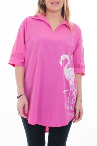 LARGE SIZE TUNIC SCRIPTURES 7000 FUSHIA