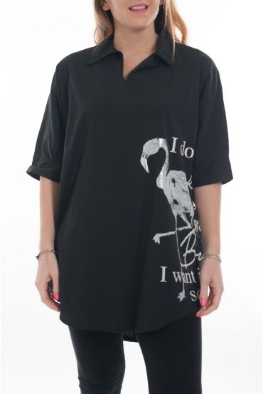 LARGE SIZE TUNIC SCRIPTURES 7000 BLACK