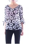 TOP PRINT FLOWERS 7038 WHITE