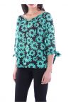 BOVEN PRINT BLOEMEN 7038 GROEN